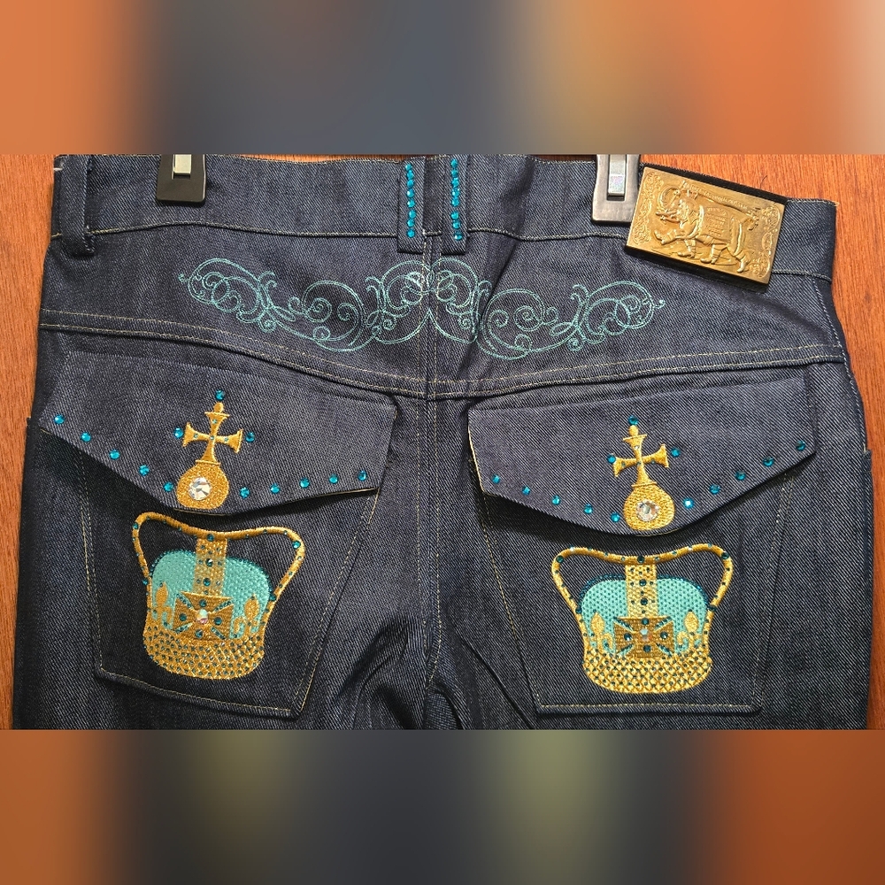 Aristabrat Luxury Embroidered Women's Jeans Sz16 See Measuments - Picture 4 of 10